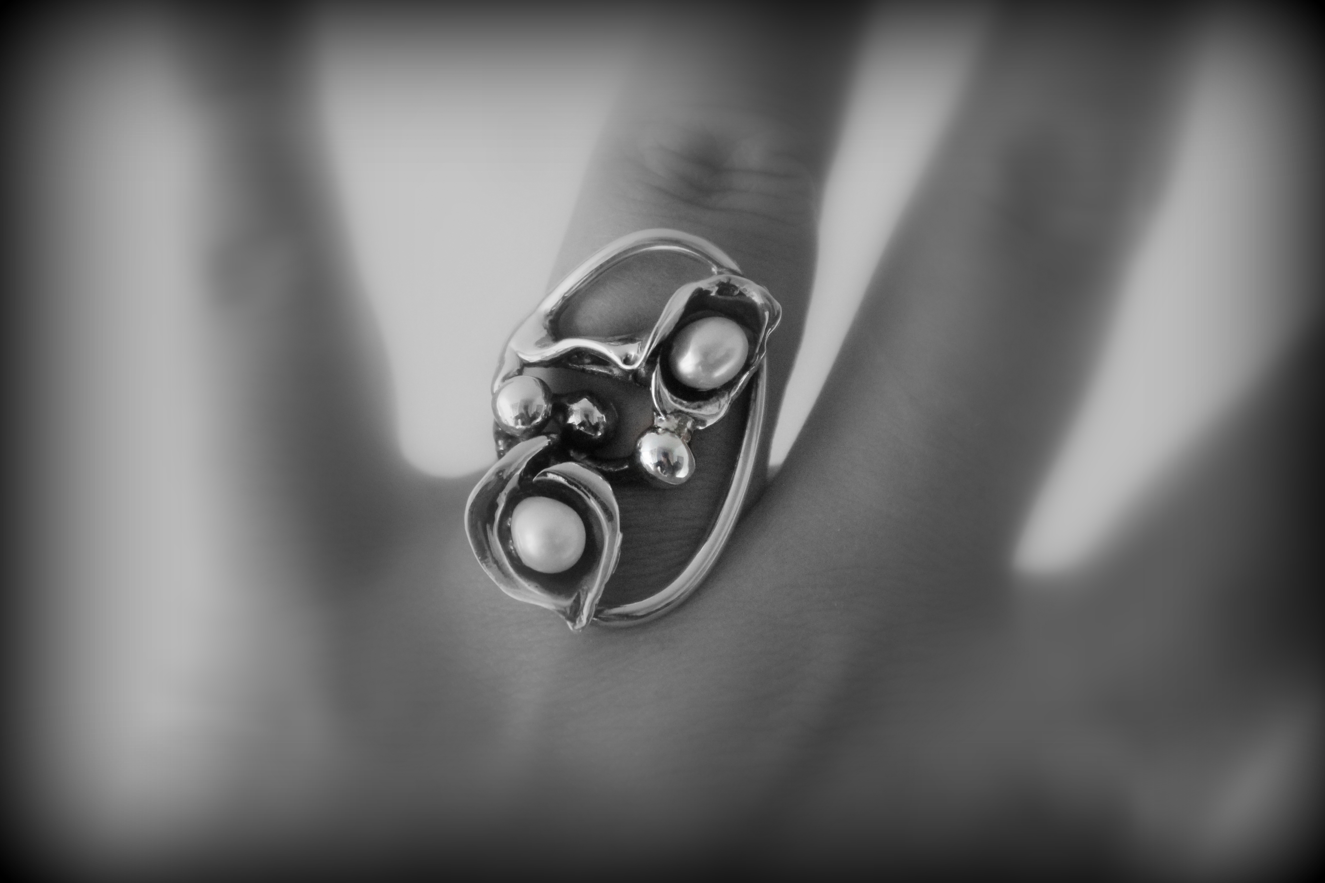 Unik Art Nouveau Ring noget at rørt - Malsen
