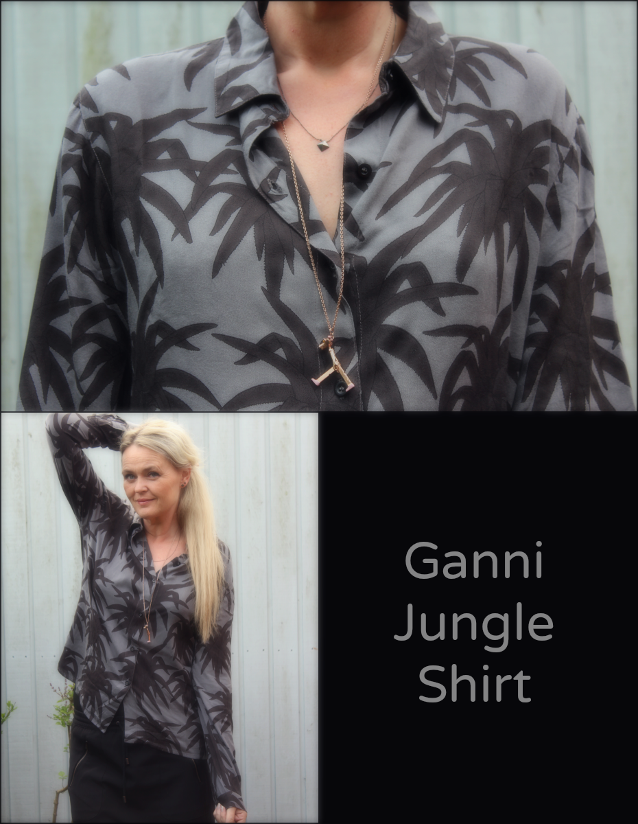ganni jungle aloe shirt
