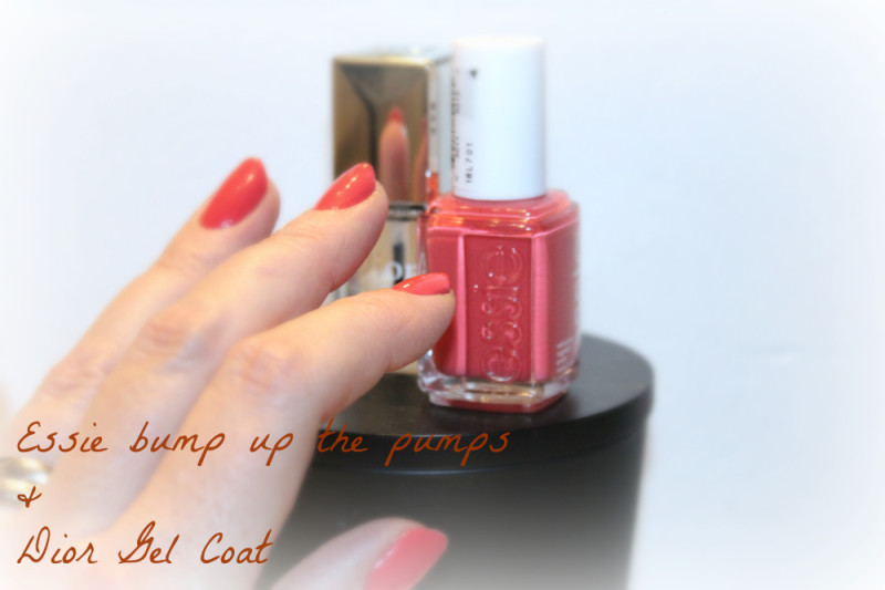 Essie bump up the pumps Dior Gel Coat